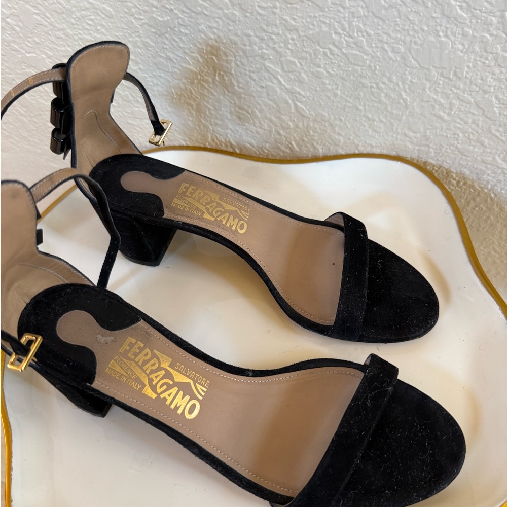Salvatore Ferragamo Black Heels Sleek Design